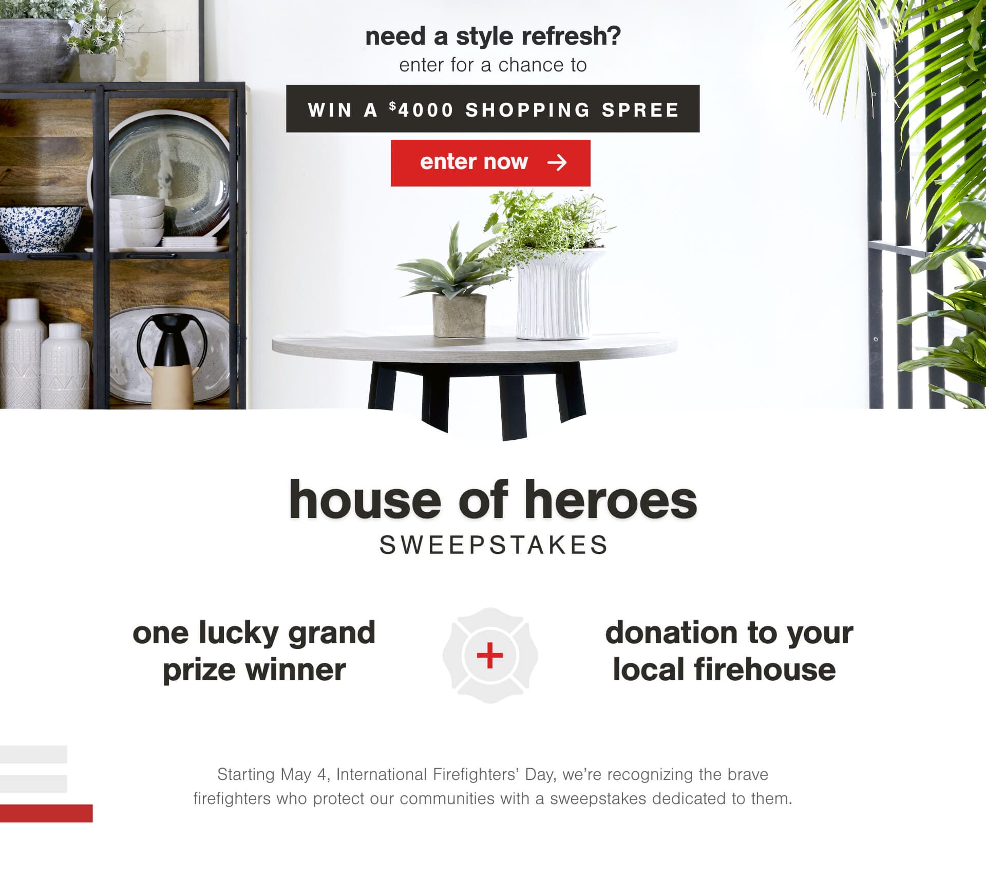 Firefighter Shopping Sweepstakes | Ashley Furniture HomeStore